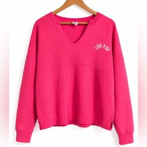 PINK Victoria’s Secret Hot Pink LOVE PINK Sweatshirt M